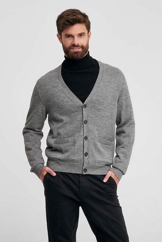 Antony Cardigan Baby Alpaca Color Grey