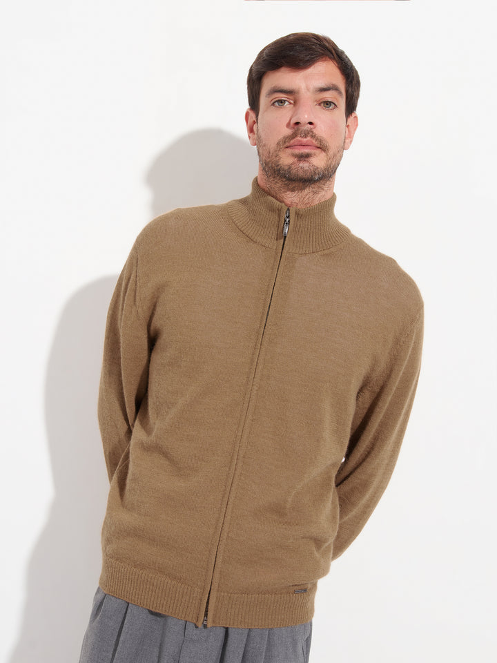 Cárdigan Andreas de alpaca bebé color beige