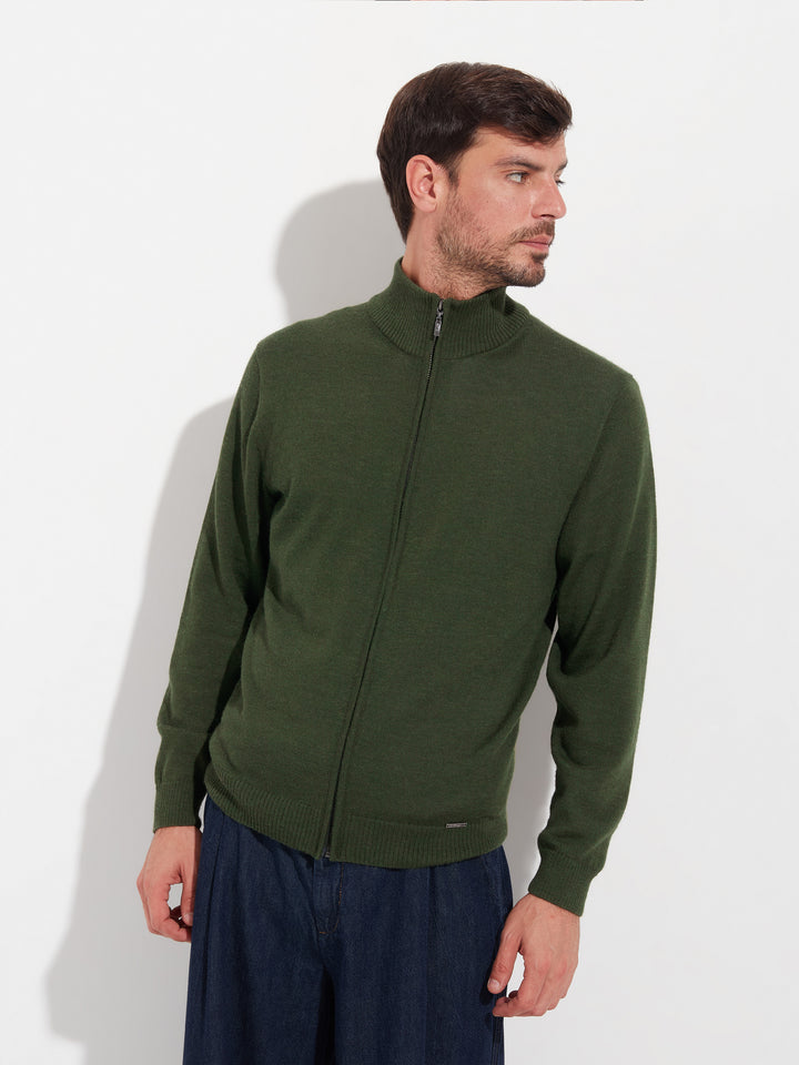 Cárdigan Andreas de alpaca bebé color verde