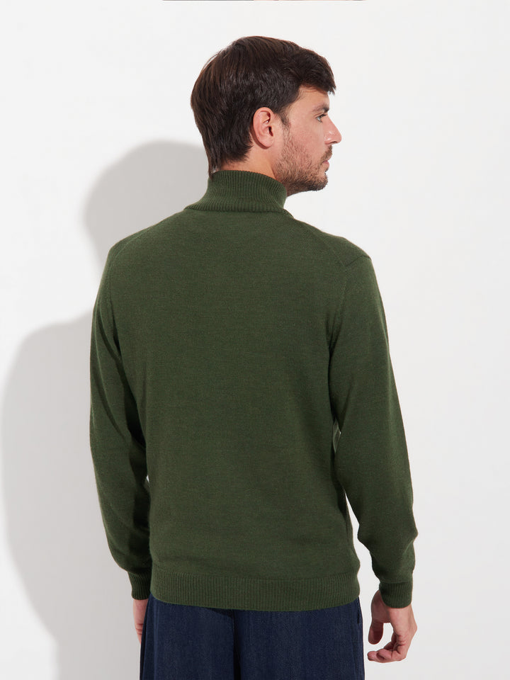 Cárdigan Andreas de alpaca bebé color verde