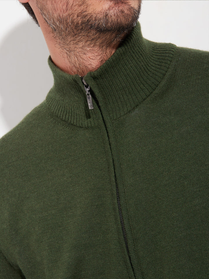 Cárdigan Andreas de alpaca bebé color verde