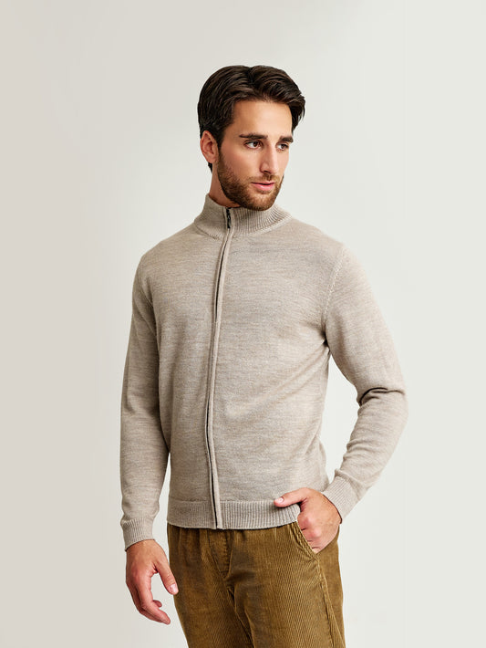 Andreas Cardigan Baby Alpaca Color Polvo