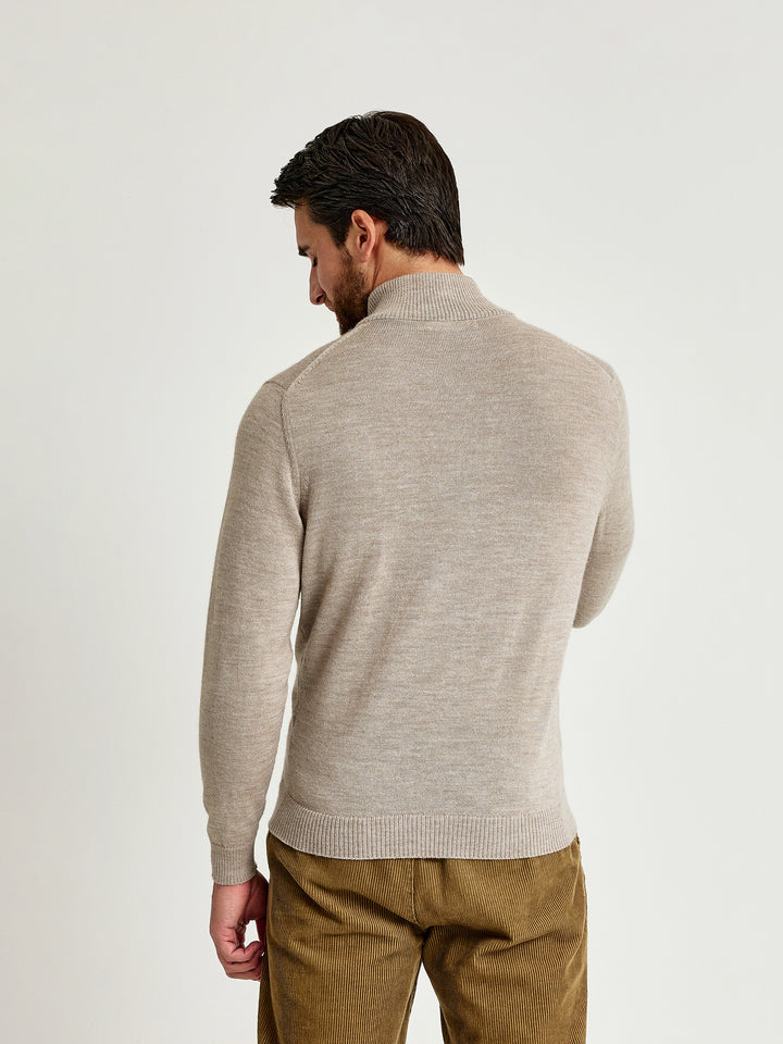 Cárdigan Andreas De Baby Alpaca Color Polvo