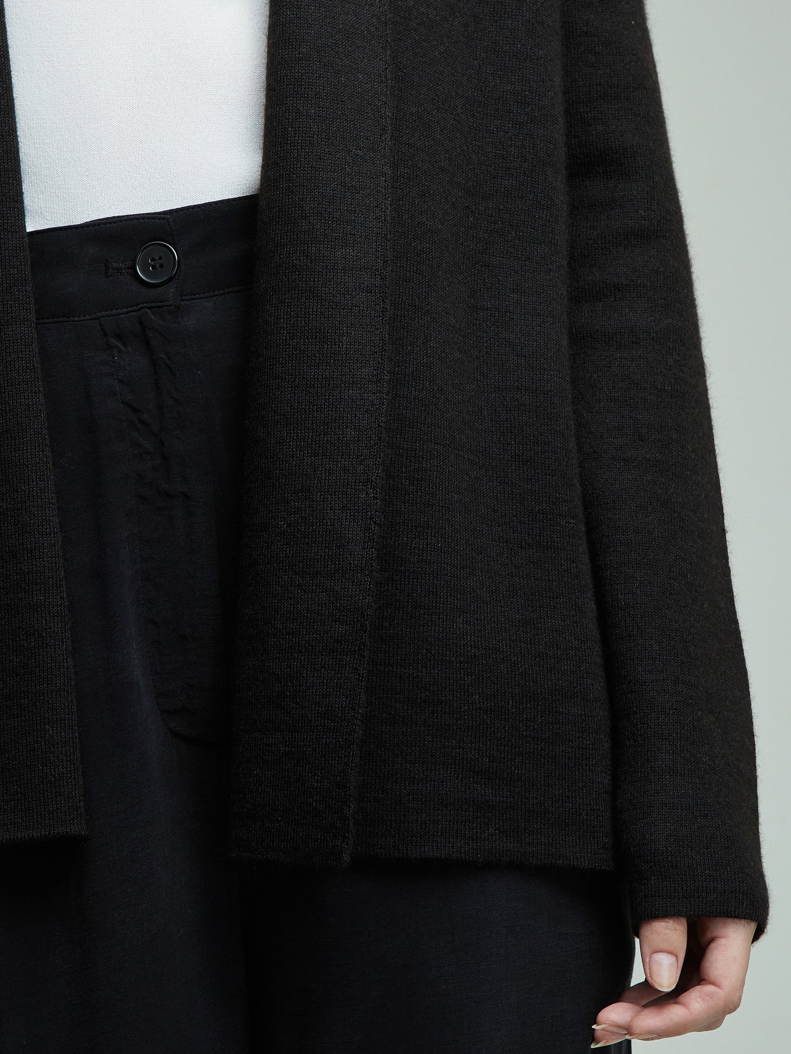 Bora Cardigan Baby Alpaca Black Color Black