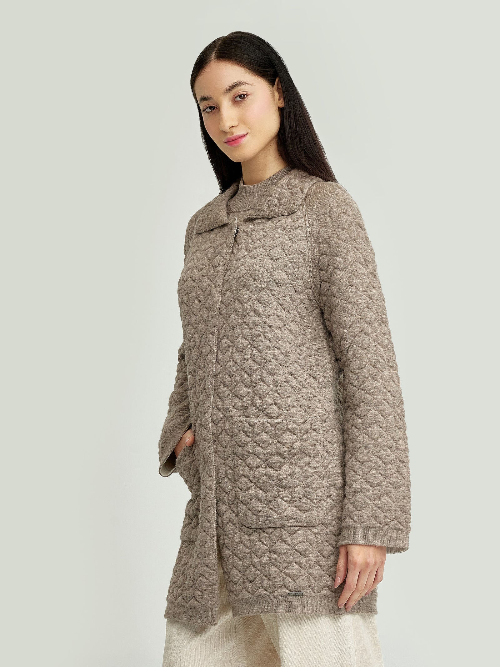 Yaneth Cardigan Baby Alpaca Color Beige