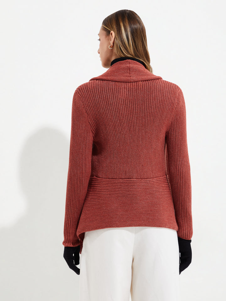 Cárdigan Yzzie de Baby Alpaca Color Naranja