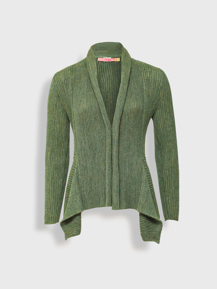 Cárdigan Yzzie para bebé de alpaca color verde