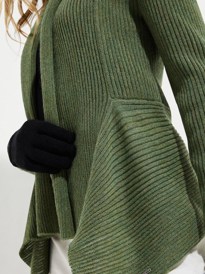 Cárdigan Yzzie para bebé de alpaca color verde