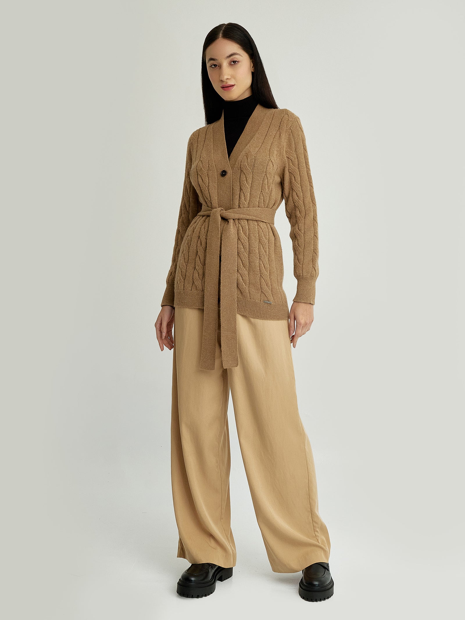 Yessica Cardigan Baby Alpaca Color Camel