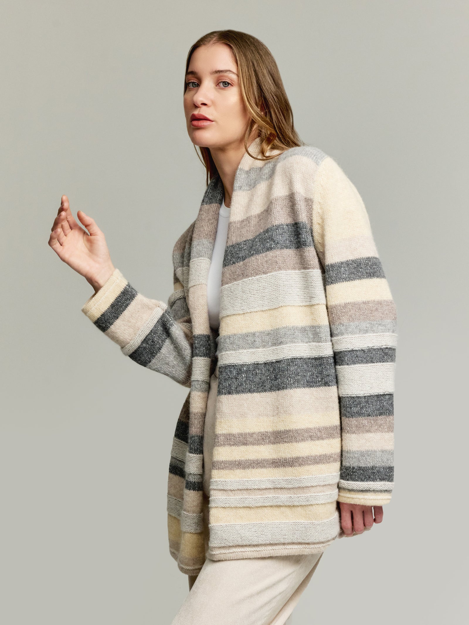 Yesterday Cardigan Baby Alpaca Color Beige