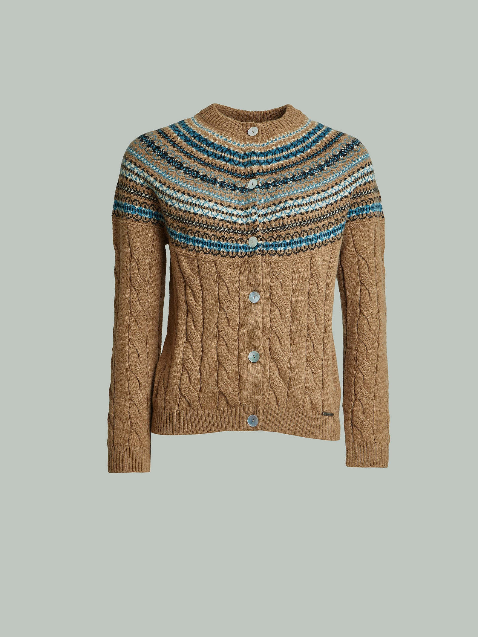 Yoke Cardigan Baby Alpaca Color Camel