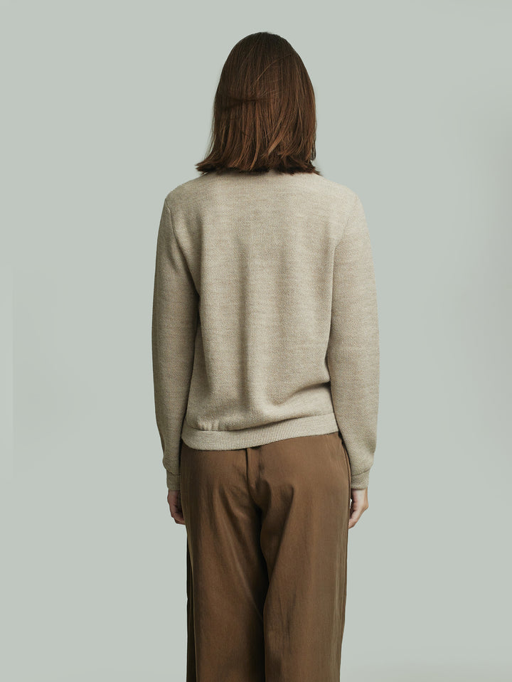 Cárdigan Yanina de Baby Alpaca Color Beige
