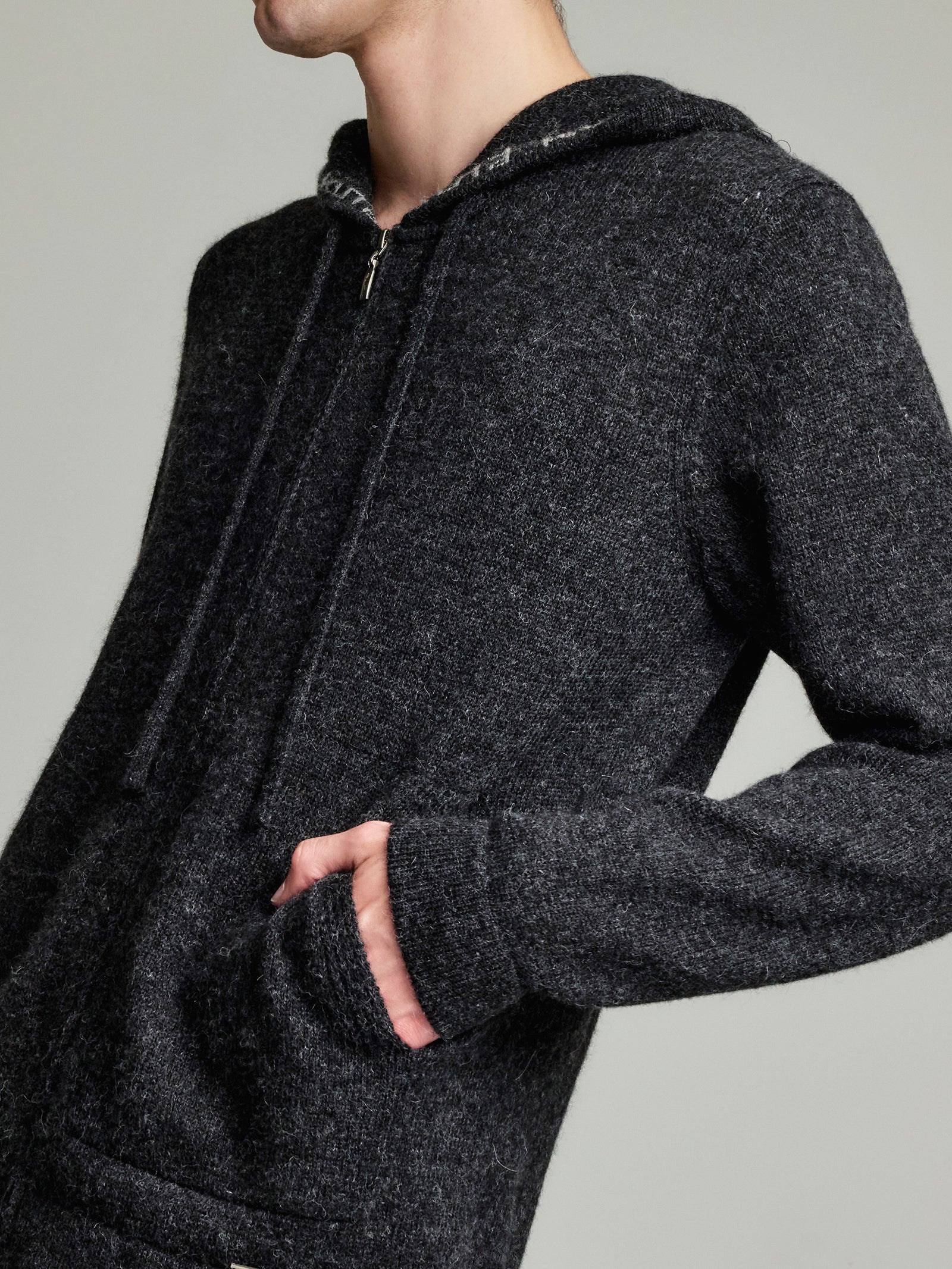 Yacomo Cardigan Baby Alpaca Color Grey