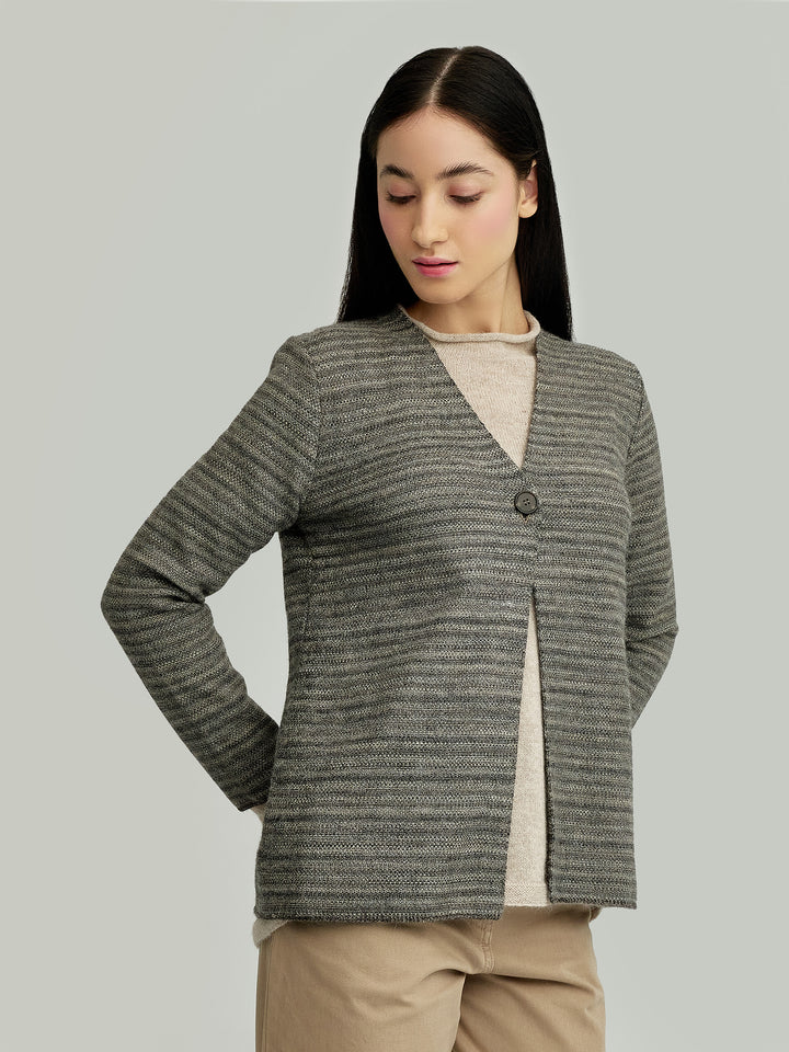 Cárdigan Yudith de Baby Alpaca Color Beige