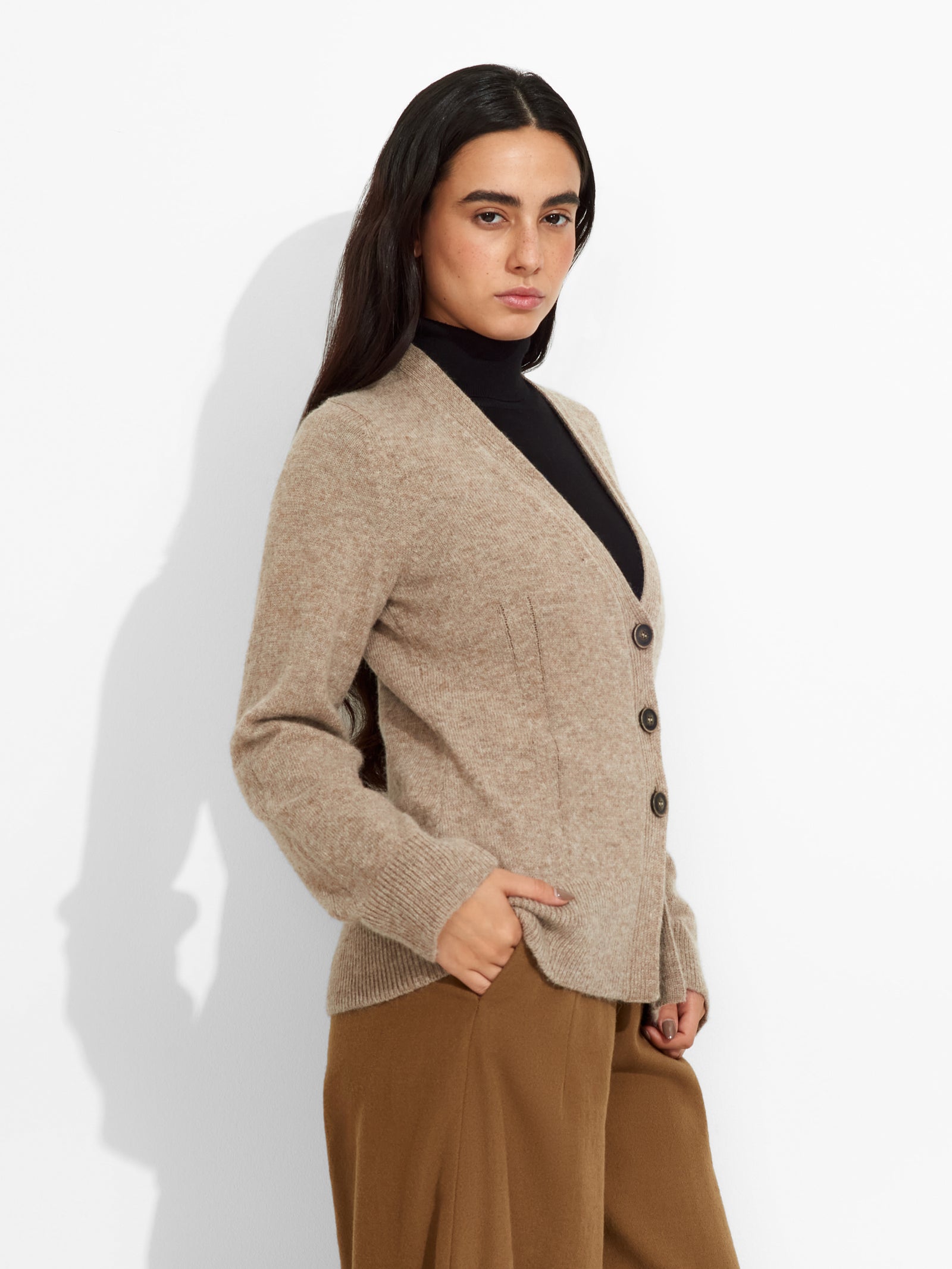 Zia Cardigan Baby Alpaca Color Brown