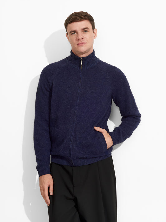 Zerres Cardigan Baby Alpaca Color Blue