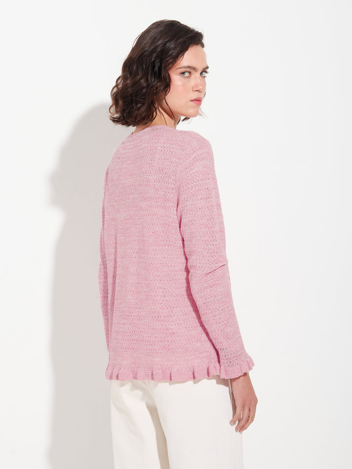 Cárdigan Zaeta Baby Alpaca Color Rosa