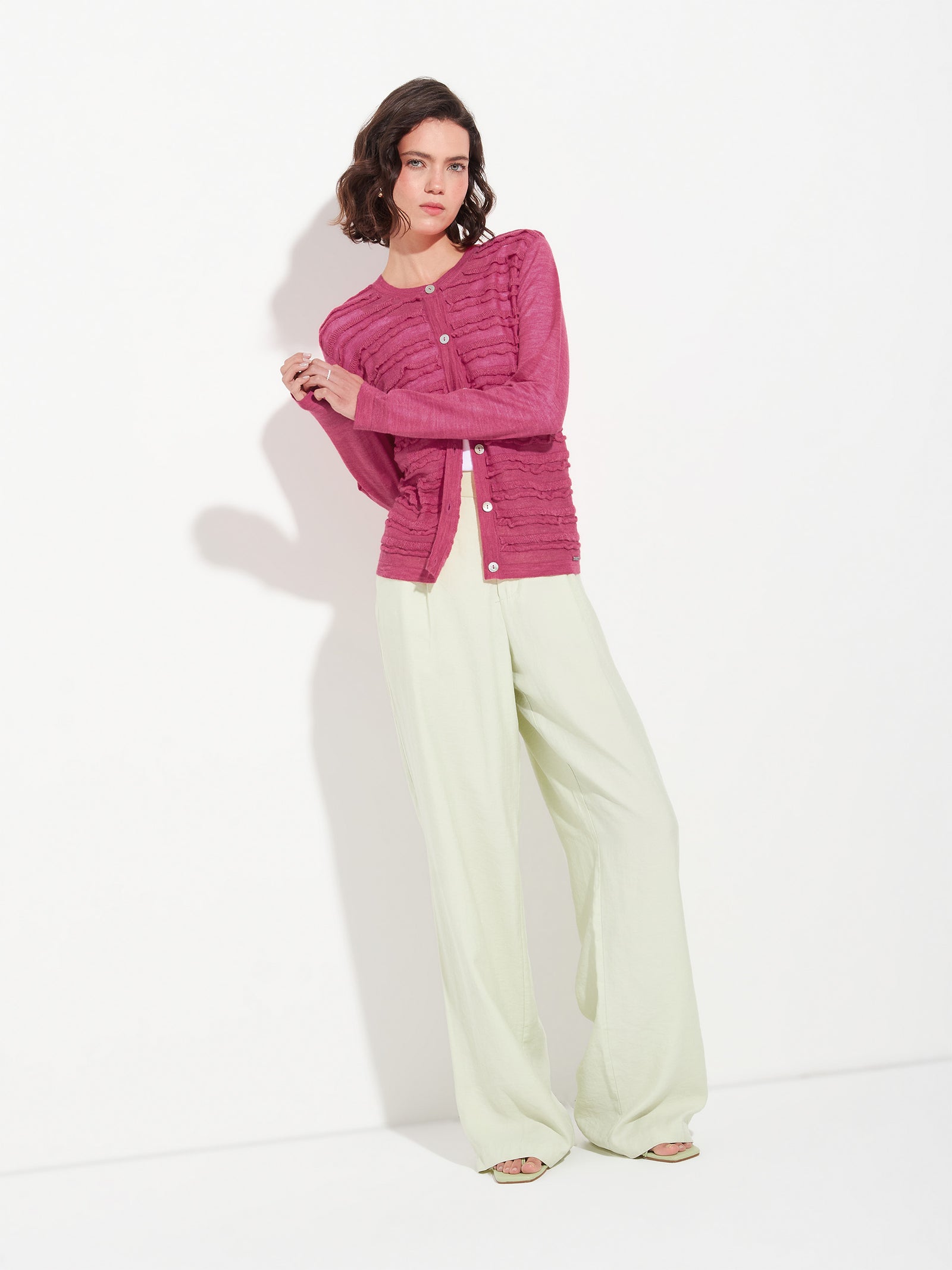 Zarina Cardigan Baby Alpaca Color Fuchsia