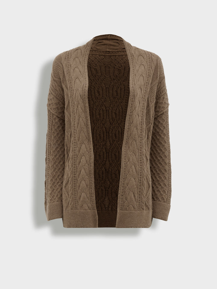 Cárdigan Bertha 100% Baby Alpaca Color Camel