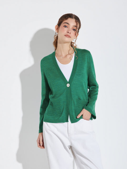 Zanzibar Cardigan Baby Alpaca Color Green