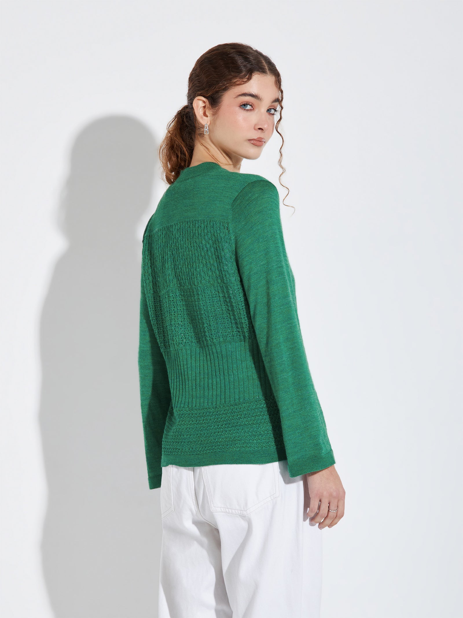 Cárdigan Zanzíbar Baby Alpaca Color Verde