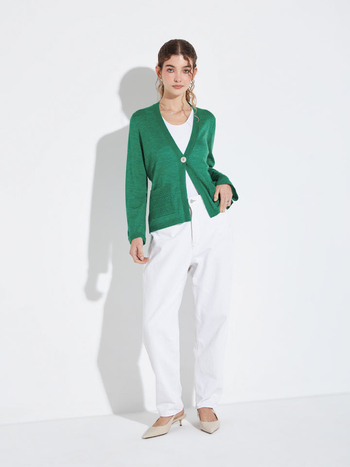 Zanzibar Cardigan Baby Alpaca Color Green