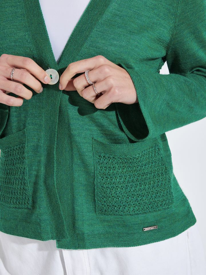 Zanzibar Cardigan Baby Alpaca Color Green
