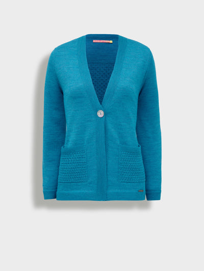 Zanzibar Cardigan Baby Alpaca Color Blue