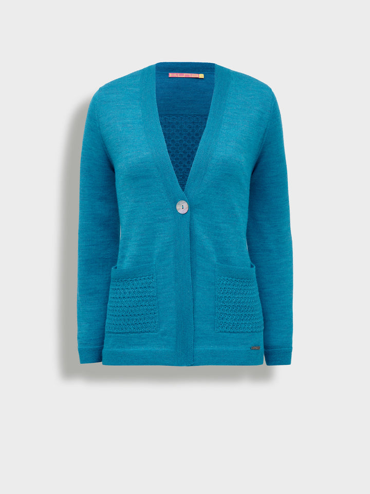 Zanzibar Cardigan Baby Alpaca Color Blue