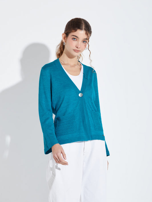 Zanzibar Cardigan Baby Alpaca Color Blue