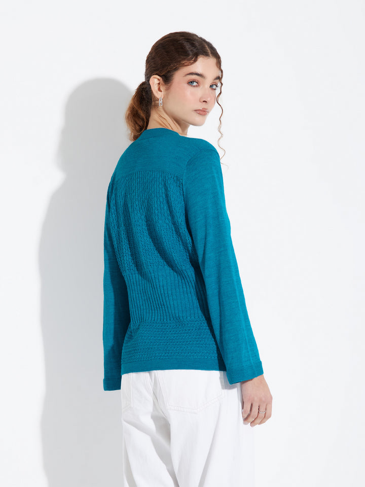 Zanzibar Cardigan Baby Alpaca Color Blue