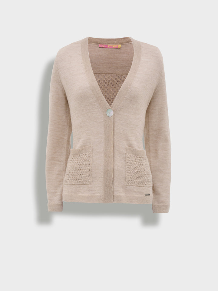 Cárdigan Zanzíbar Baby Alpaca Color Beige