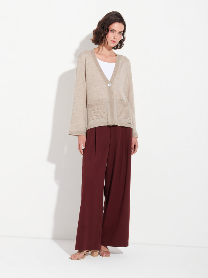 Cárdigan Zanzíbar Baby Alpaca Color Beige