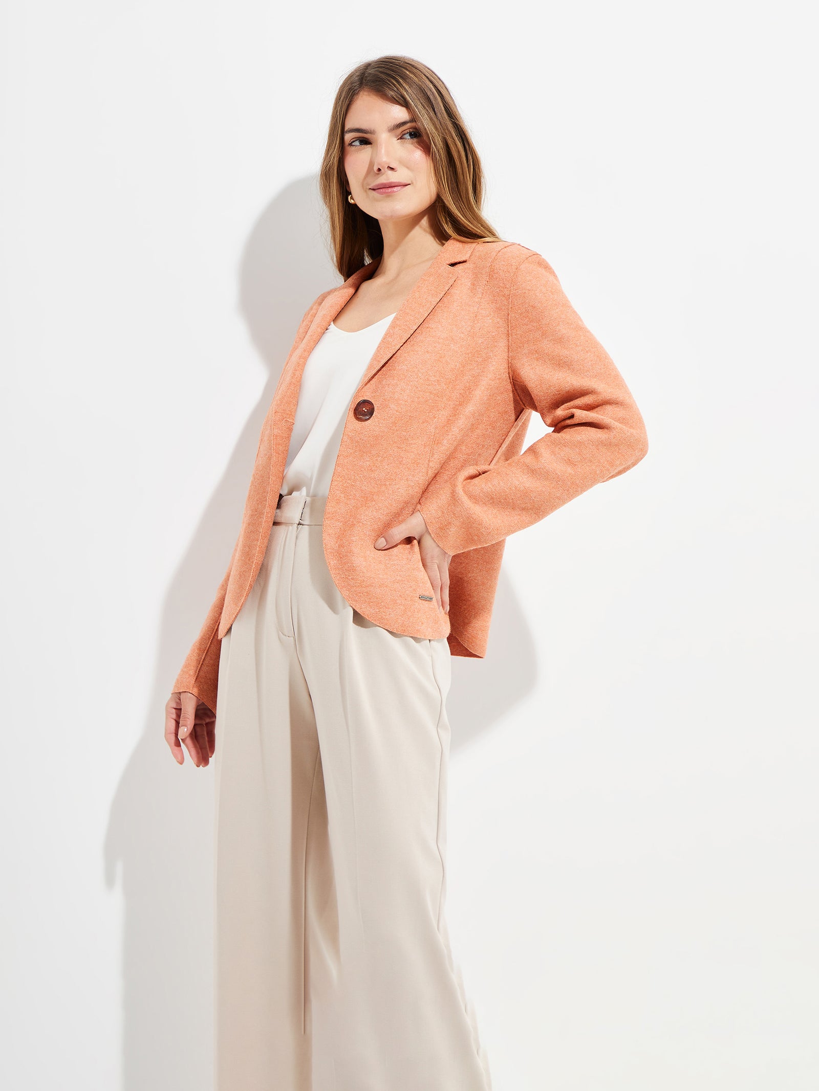 Yzigoing Coat Alpaca And Wool Color Orange