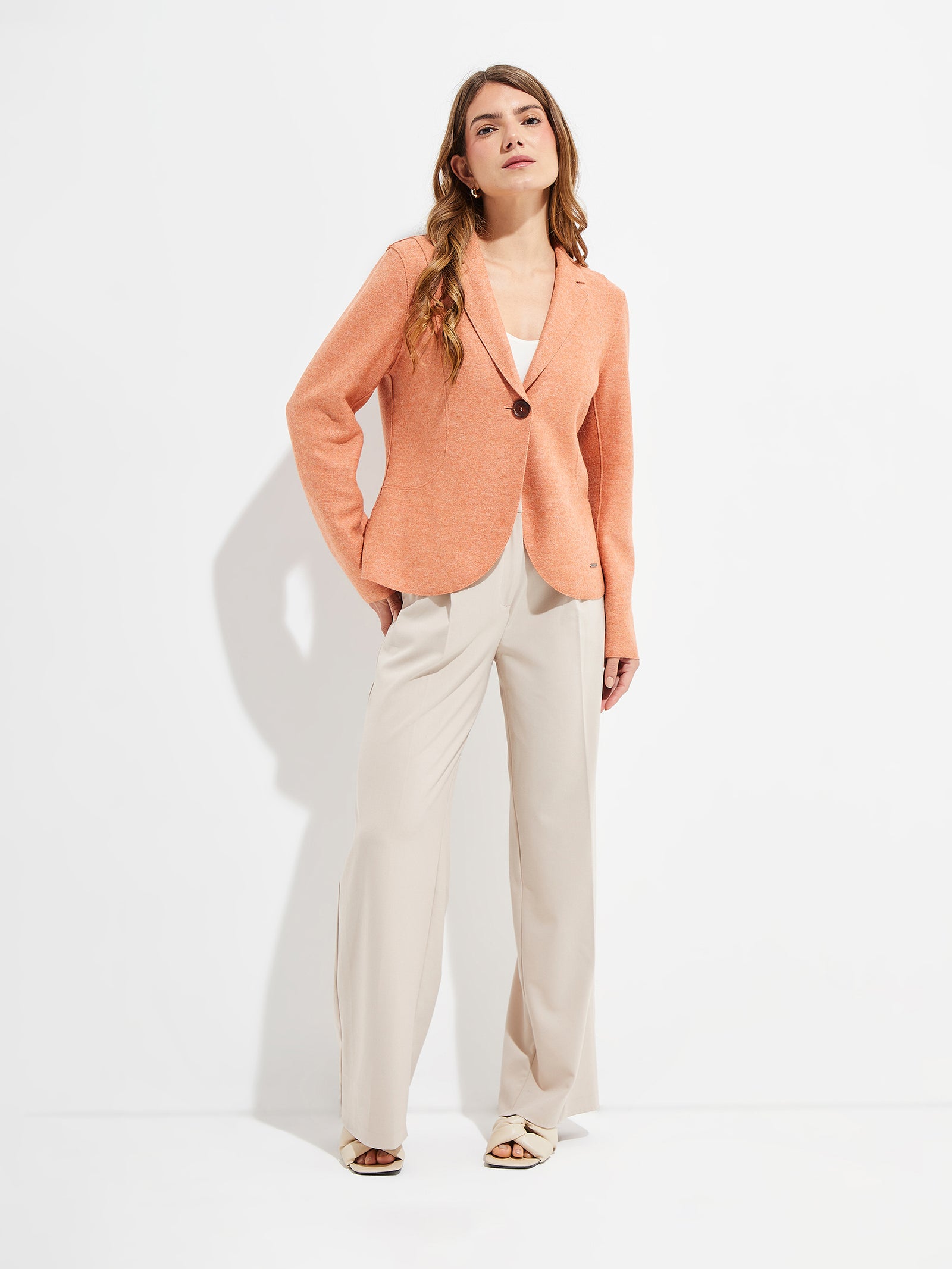 Yzigoing Coat Alpaca And Wool Color Orange
