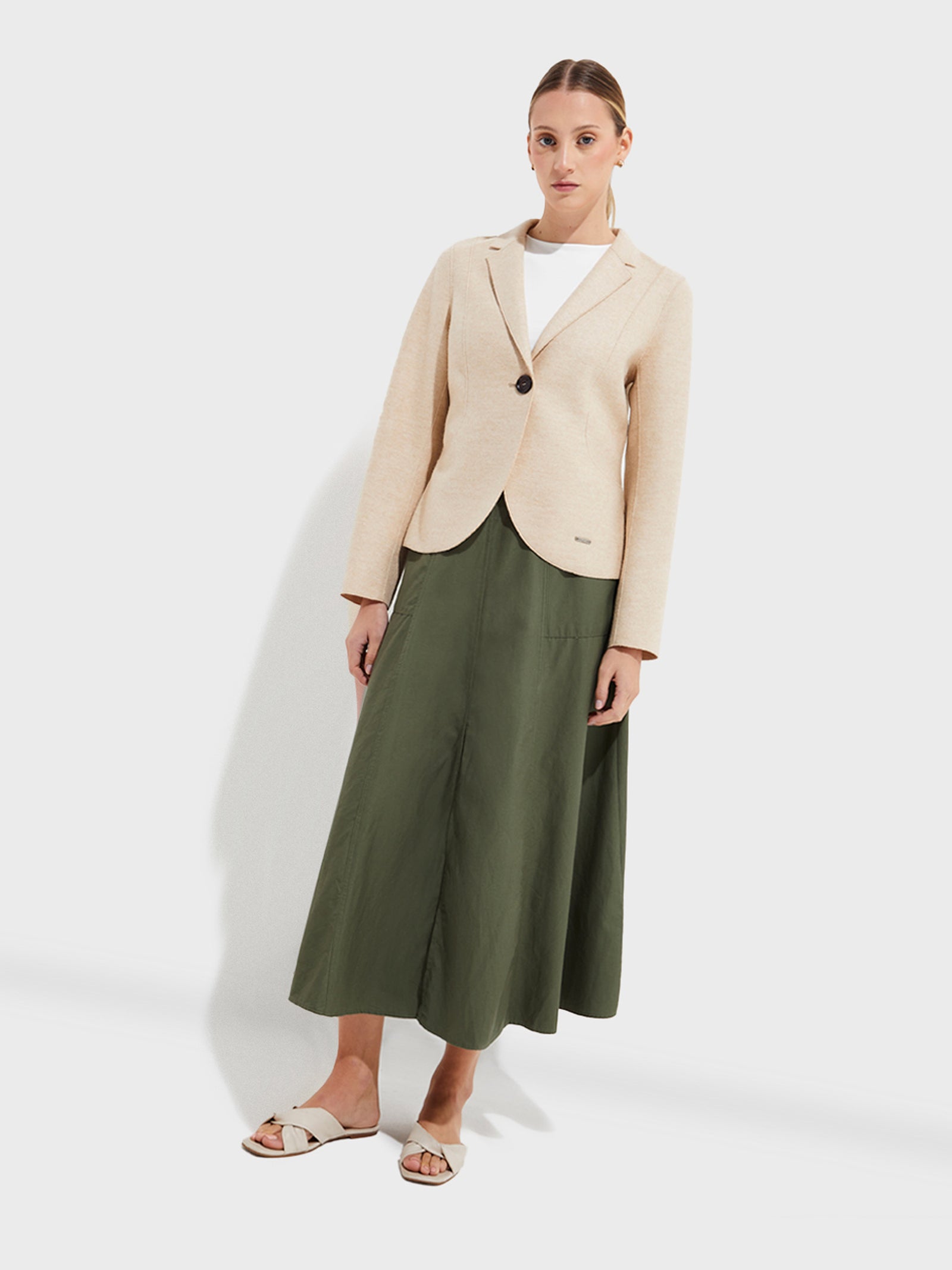 Yzigoing Coat Alpaca And Wool Color Beige