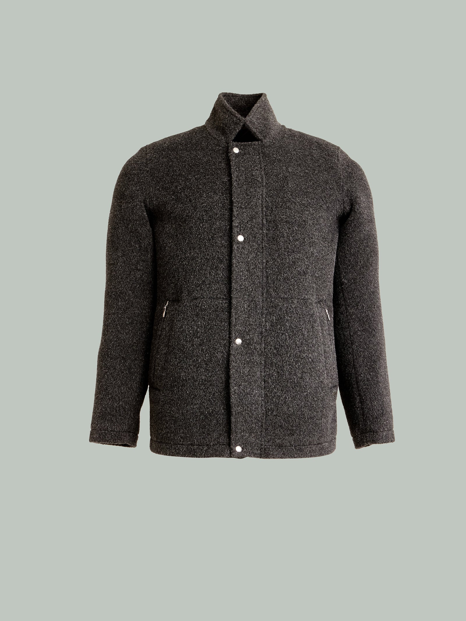 Yzar Coat Alpaca Color Black