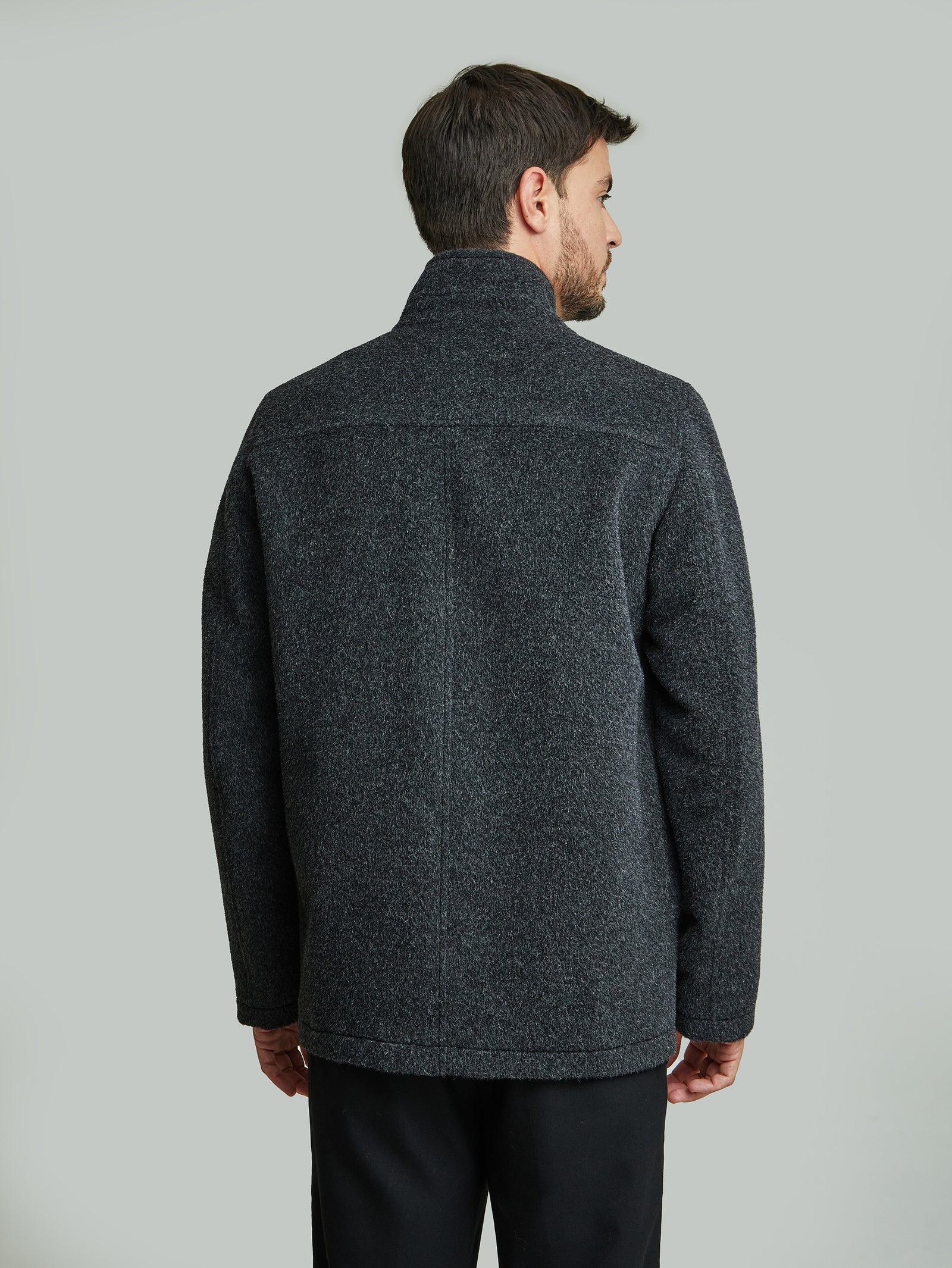 Yzar Coat Alpaca Color Black