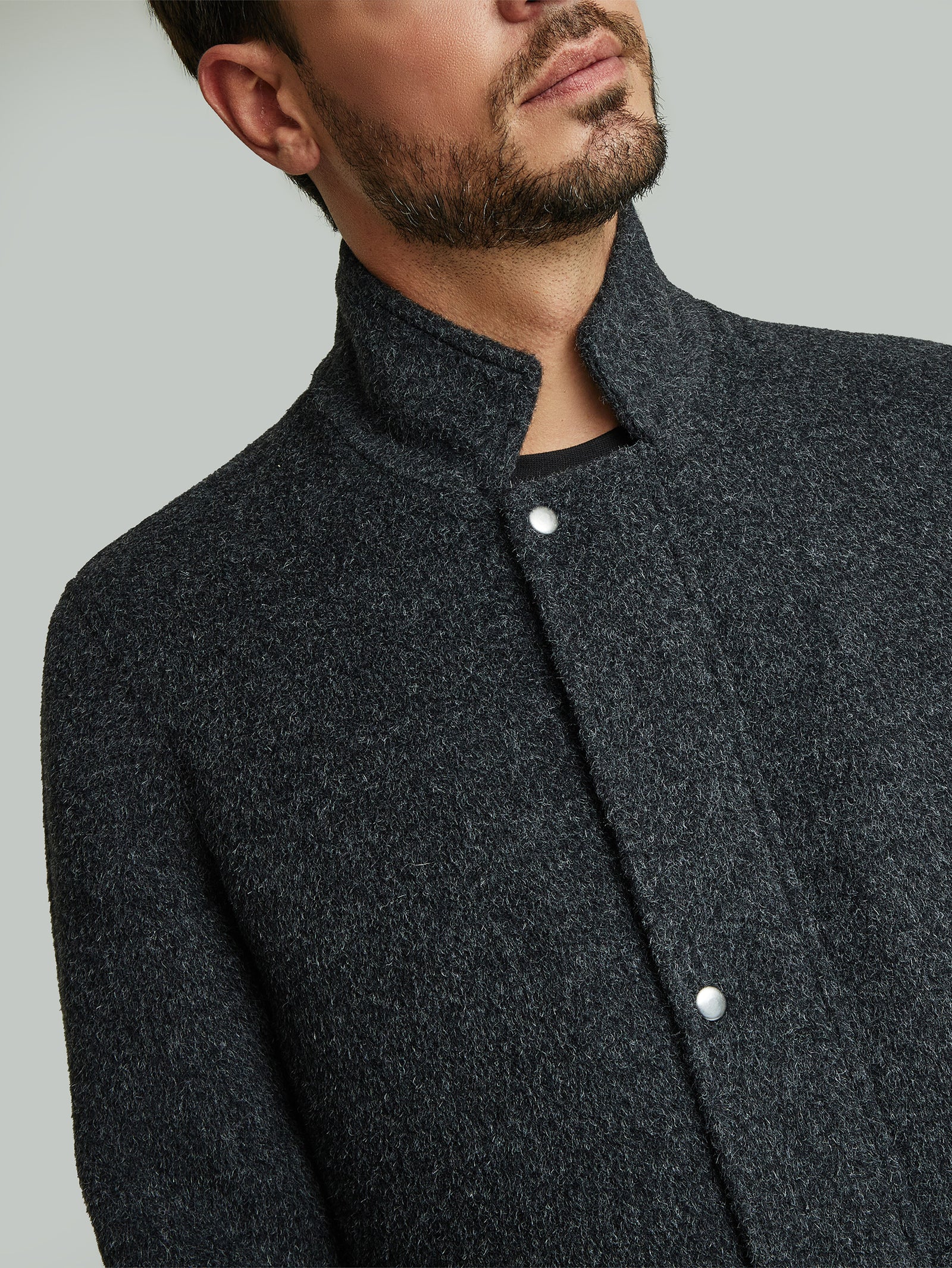 Yzar Coat Alpaca Color Black