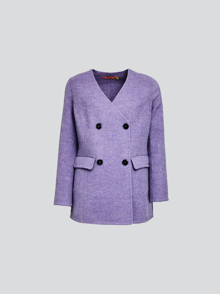 Yvette Abrigo Lana y Alpaca Bebé Color Morado