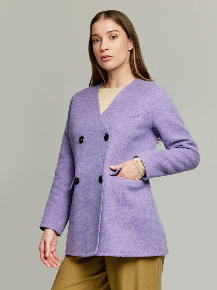 Yvette Abrigo Lana y Alpaca Bebé Color Morado