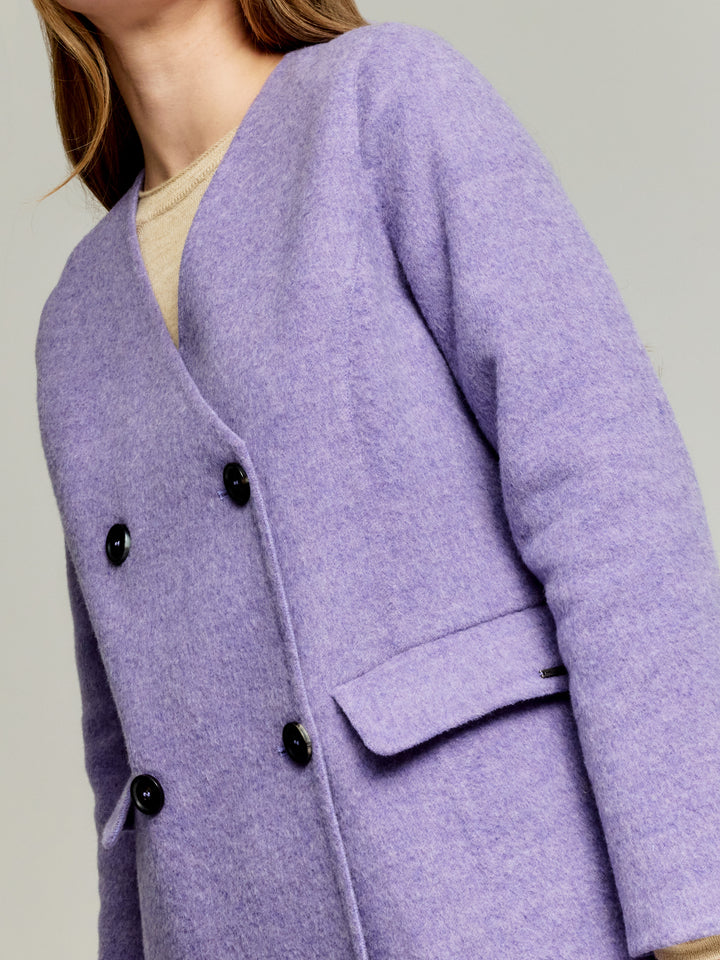 Yvette Abrigo Lana y Alpaca Bebé Color Morado