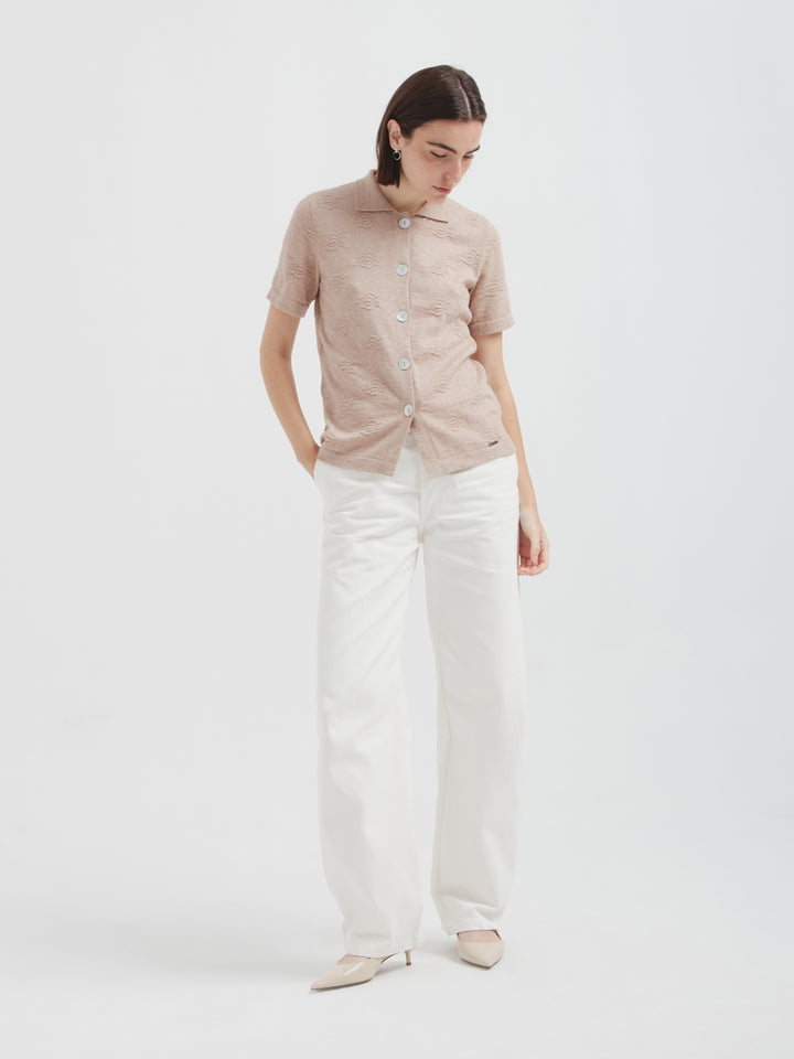 Zabeth Blouse Organic Cotton Color Beige