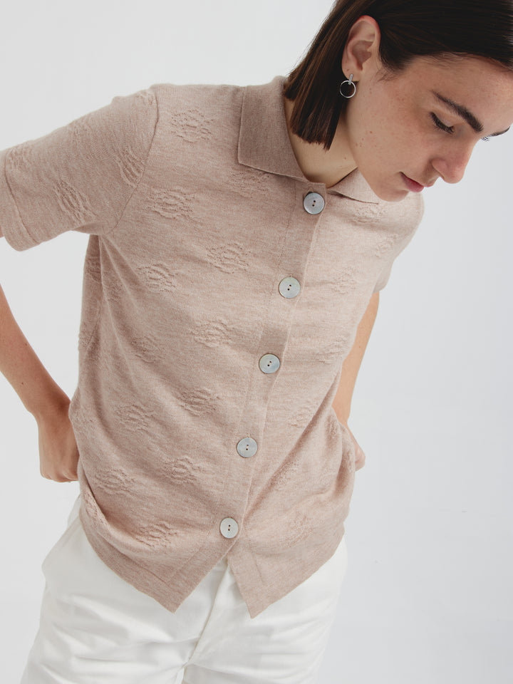 Zabeth Blouse Organic Cotton Color Beige