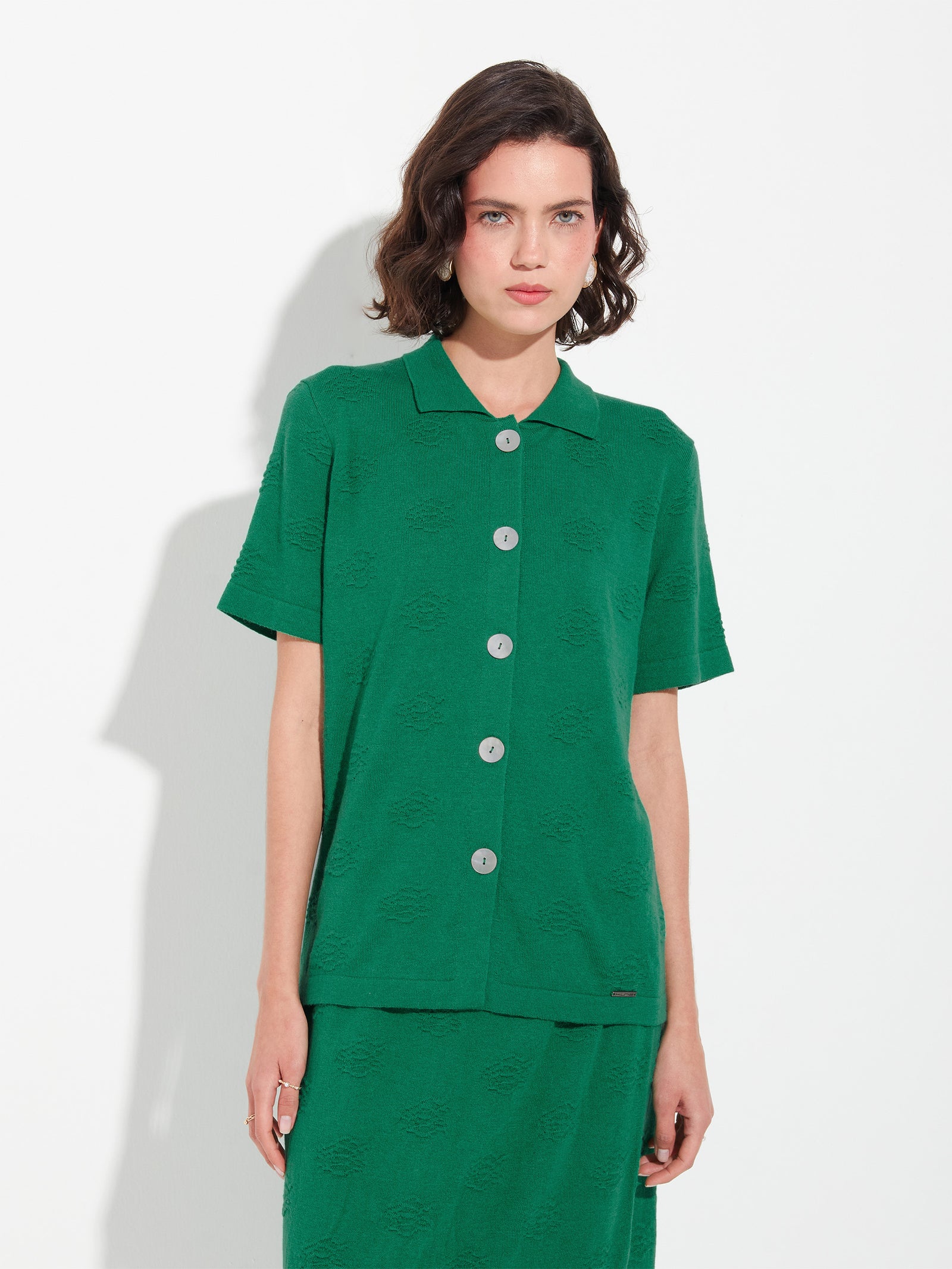 Blusa Zabeth Algodón Color Verde