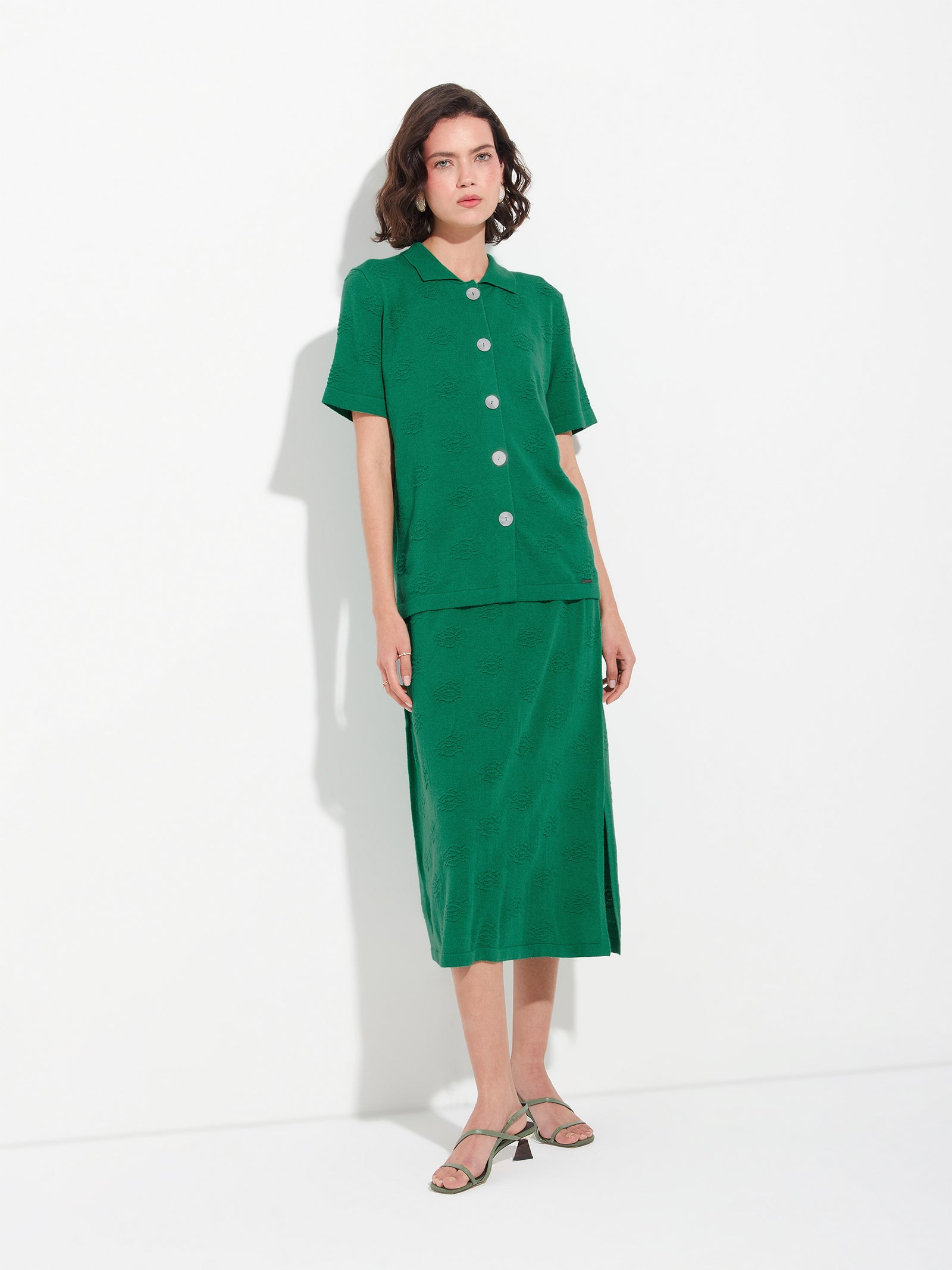 Blusa Zabeth Algodón Color Verde