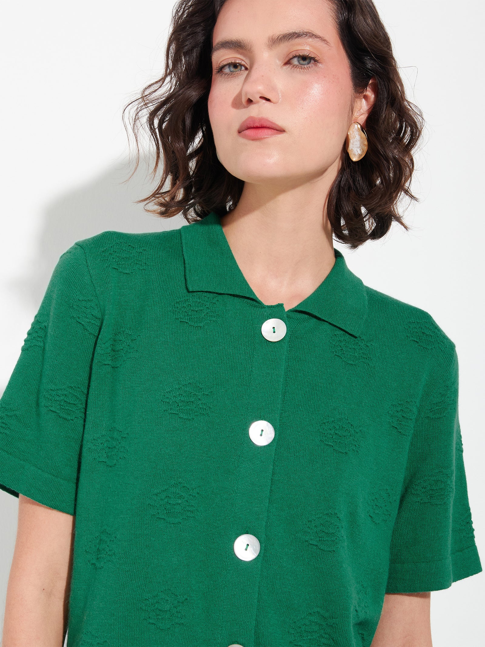 Blusa Zabeth Algodón Color Verde
