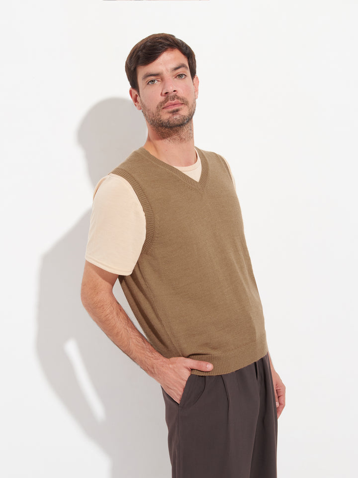 Chaleco Abel Baby Alpaca Color Camel