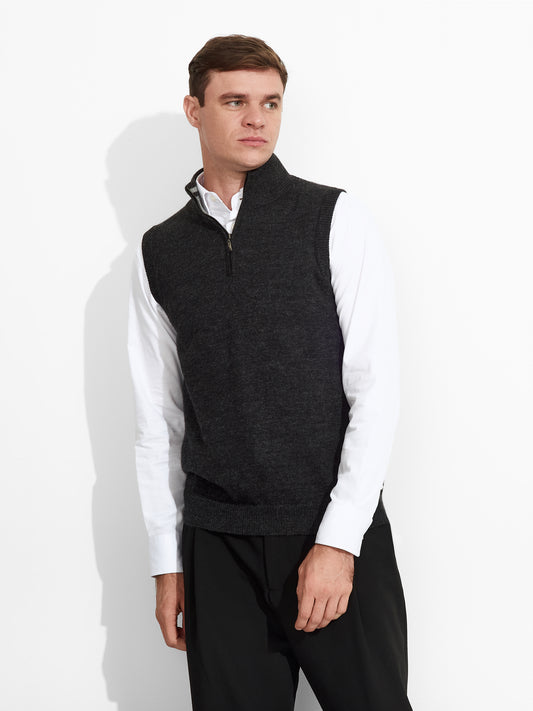 Zenith Vest Baby Alpaca Color Grey