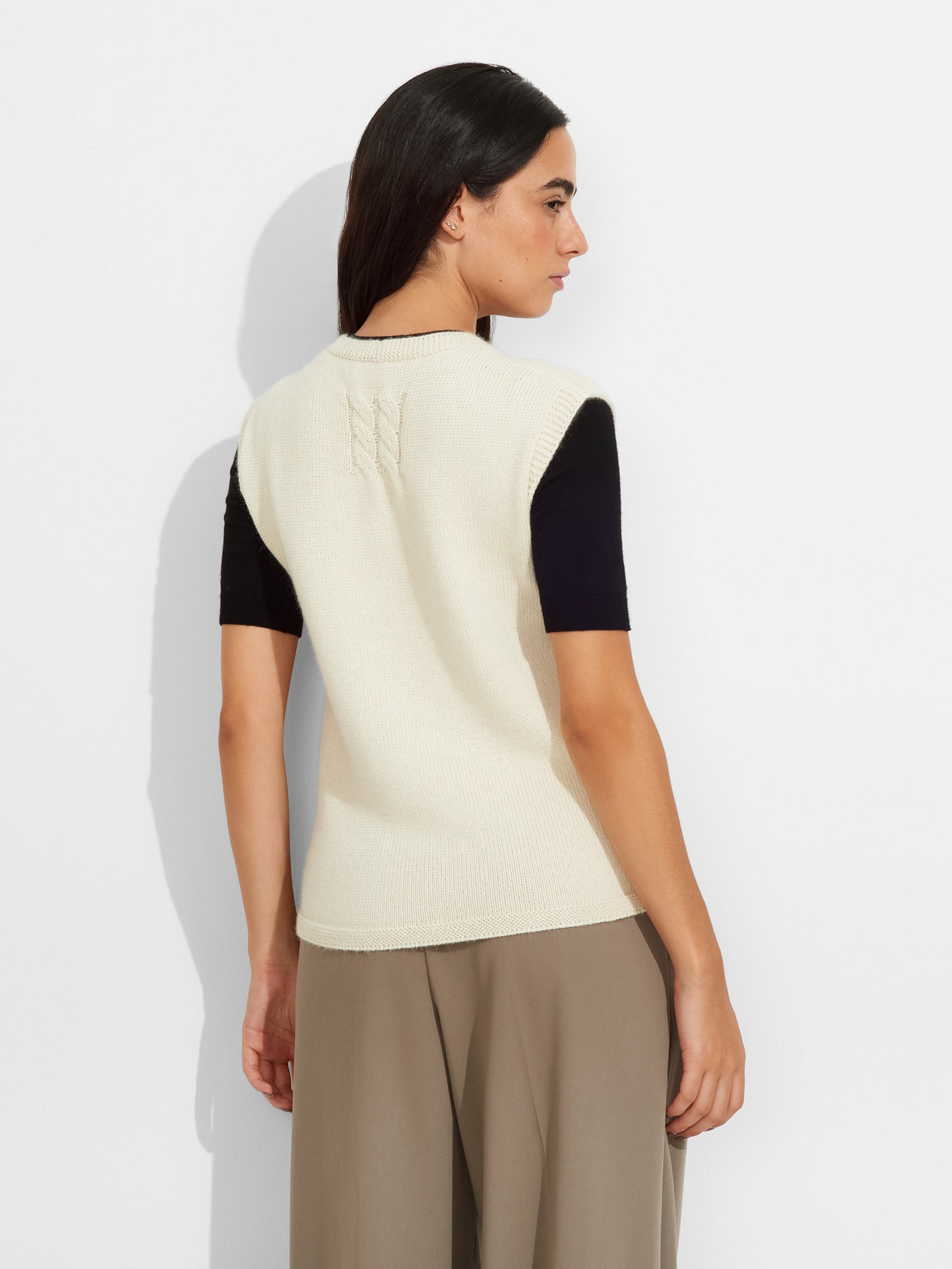 Zafiro Vest Baby Alpaca Color White